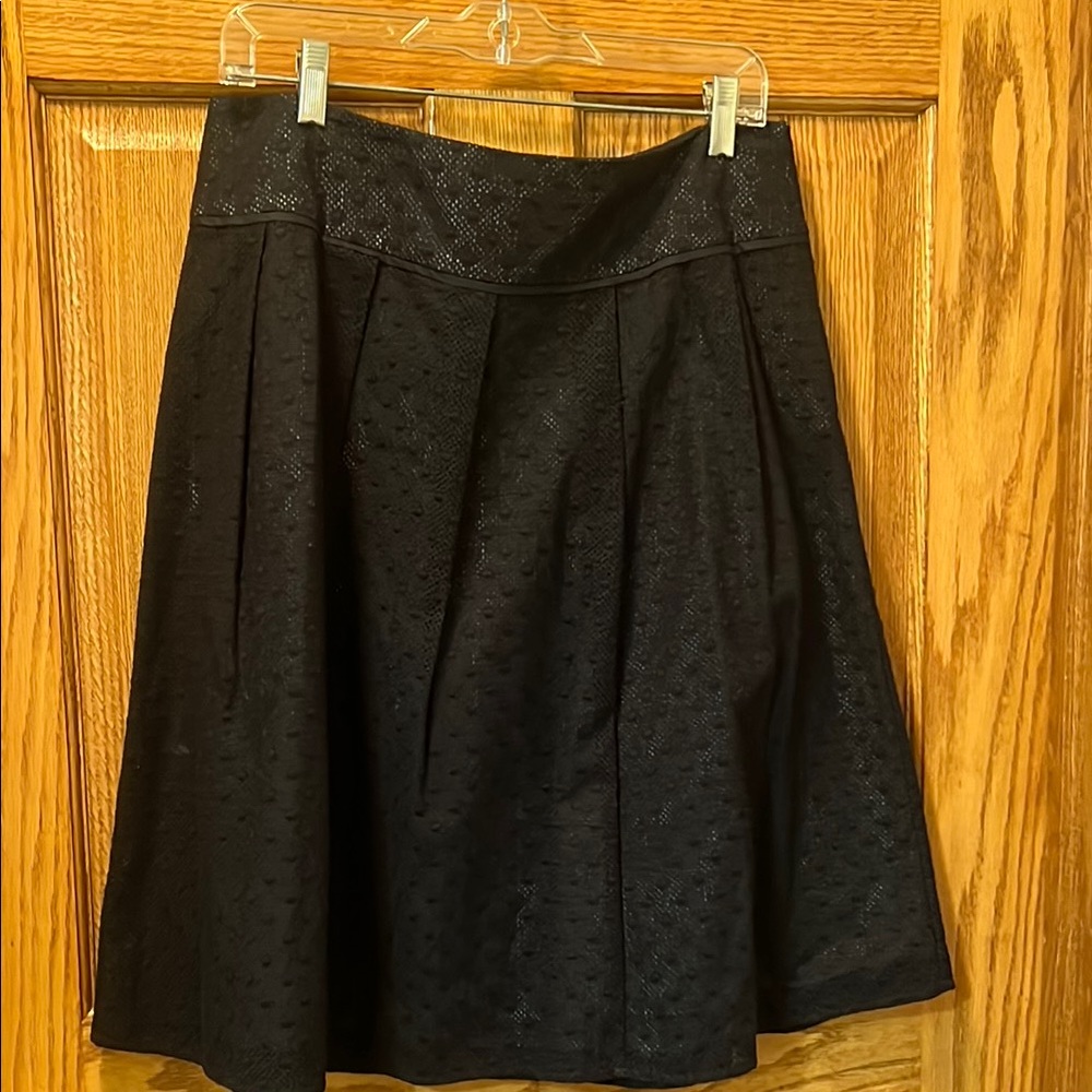 Talbots Black Knee-Length A-Line Skirt